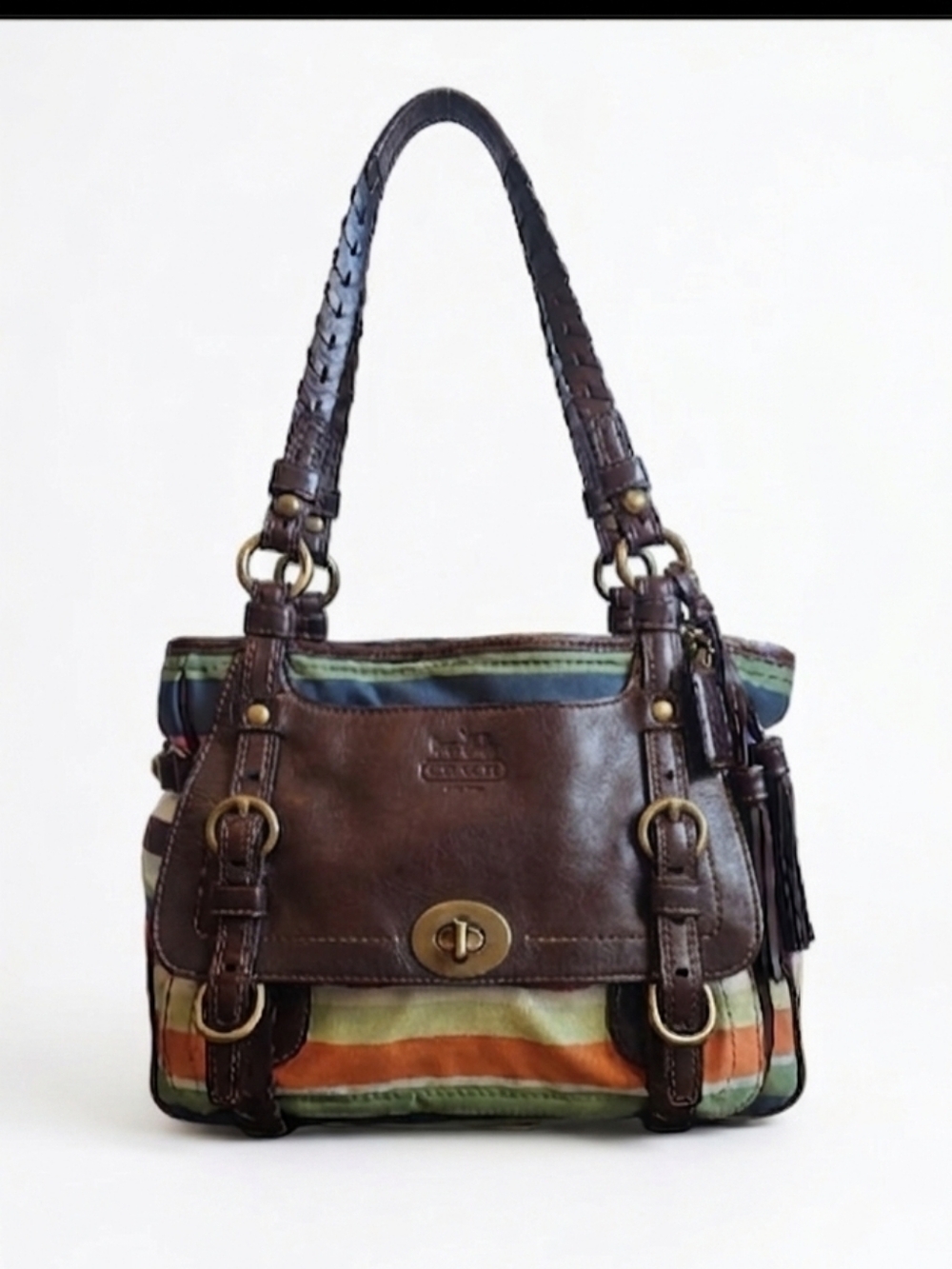 Coach 08 Legacy Garcia Shoulder Bag | Varsity Stripe Limited Edition EUC